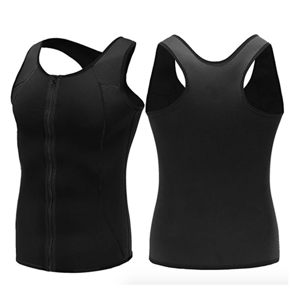 Chaleco para el sudor para hombre, entrenador de pecho de compresión de estómago, gimnasio, efecto adelgazante, chalecos de Fitness, tela de respiración, fuerte, Invisible, lavable