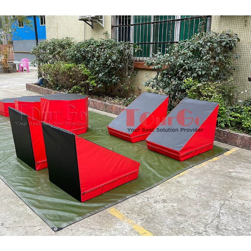 Kids Play Soft Mat Gymnastics Equipment Indoor Training Parkour Obstacles Slanted Steps