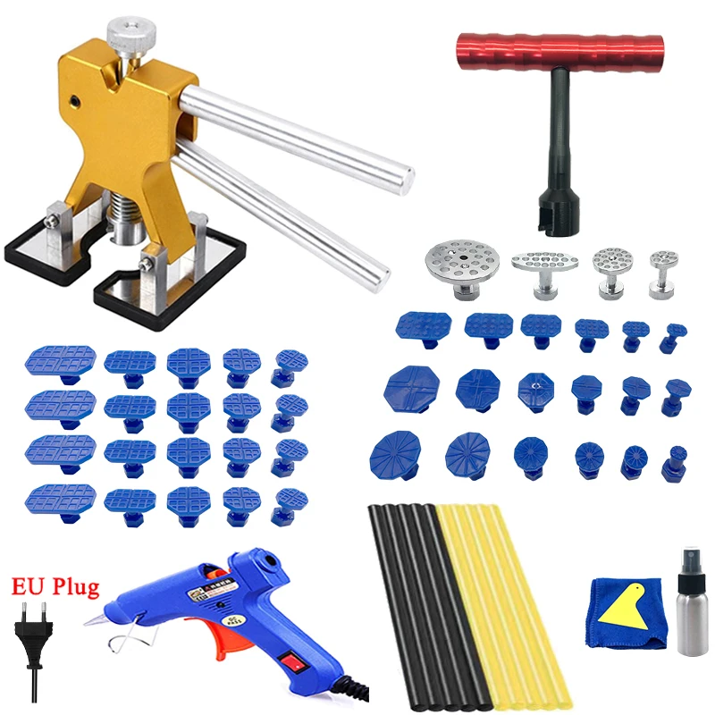 Garage Tools Car Dent Removal Repair Tools Auto Body Dent Puller Kit 18+ Suction Cup Lift Bridge Take Out Car Buns