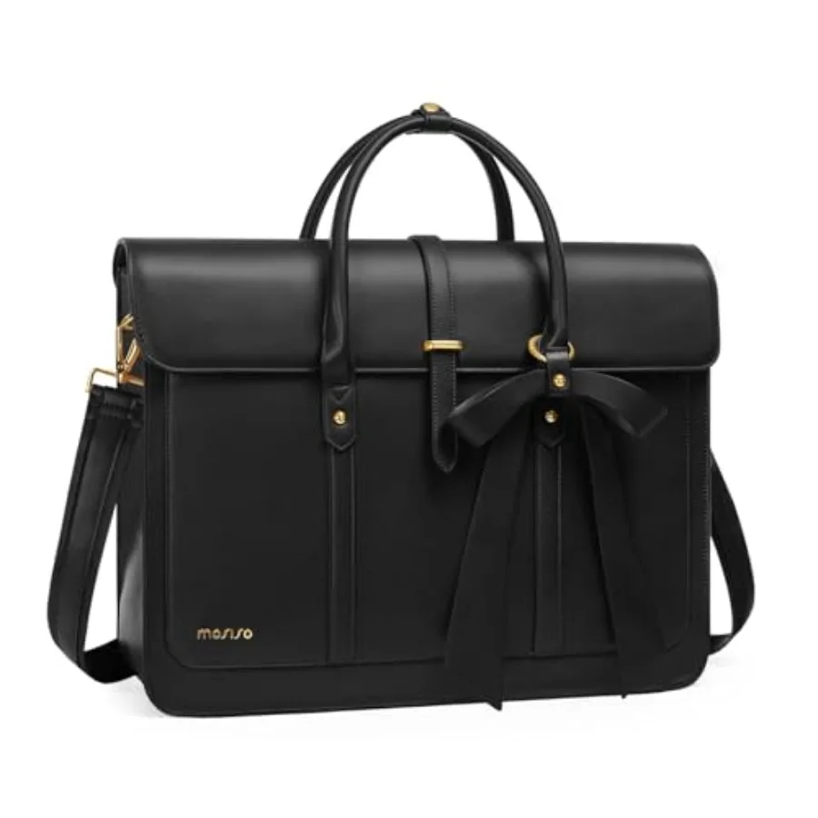 

Laptop Bag for Women 15-15.6 inch PU Leather Laptop Shoulder Bags Convertible Backpack Messenger Bags Casual Handbag Work Brief
