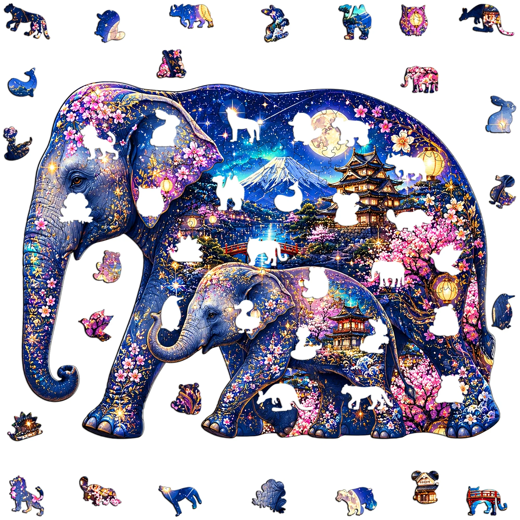 Colorful Butterfly Wooden Puzzle Animal Puzzle Toy Animal Jigsaw Puzzle Brain Teaser Perfect Gift for Christmas, Birthday
