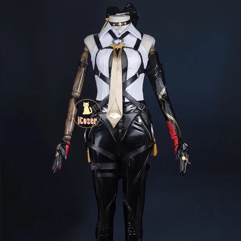 ICoser Zenless Zone Zero Evelyn Chevalier Cosplay disfraz peluca uniforme chaqueta sombreros pendientes Lyra estrellas Halloween para mujeres