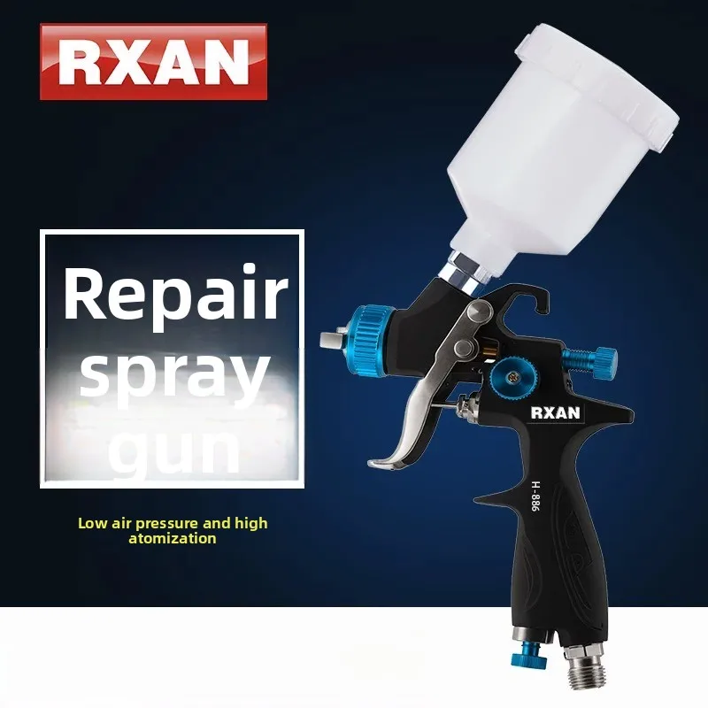 Rxan Small Top-Tank 1.0 Spray Gun Automotive Paint Spray Gun High Atomization Paint-Saving Repair Paint Gun