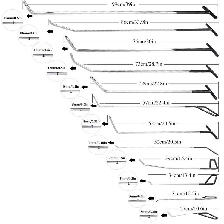 Wholesale Car Dent Repair Tools Diagnose Equipment Pdr Push Rod Hooks Tool