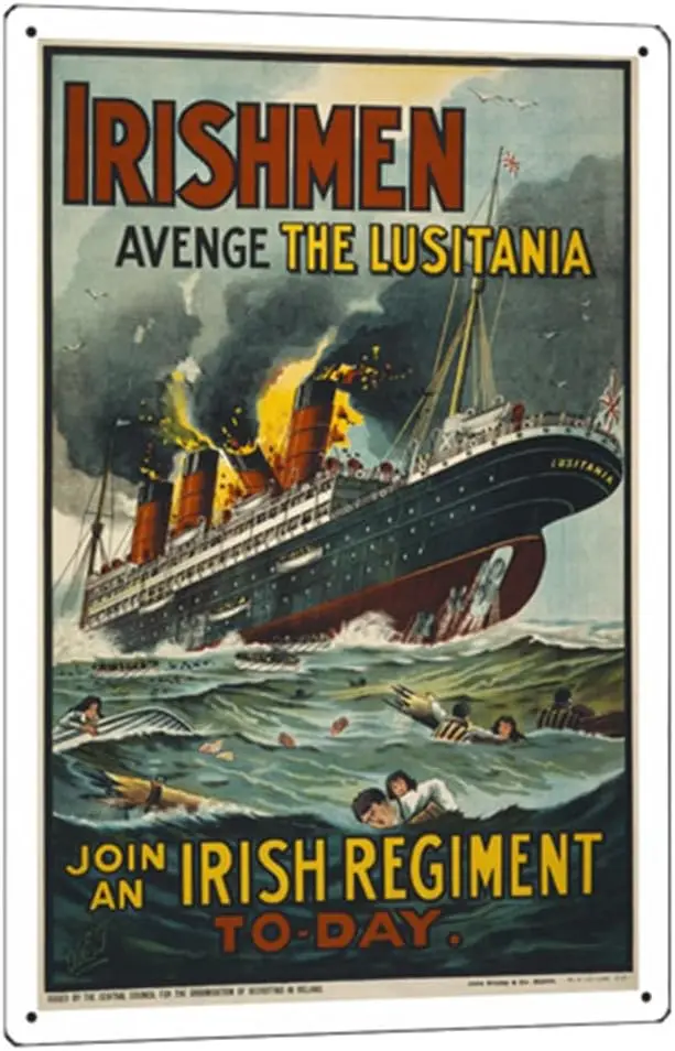 Vintage WWI Military Recruitment Tin Signs - 8x12 Inch (20x30cm) Metal Posters - Historical Army Navy Marines Propaganda Ar sign