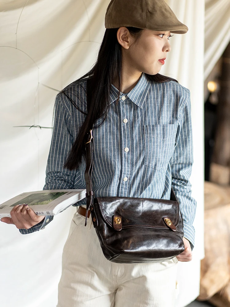 PNDME Outdoor daily work high quality cow leather men messenger bag casual vintage luxury handmade genuine leather shoulder bag