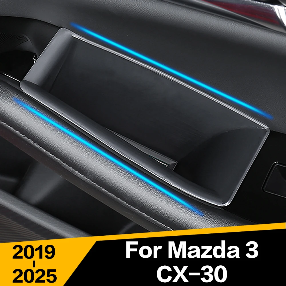 

NEW 2 Pcs Car Door Storage Box Bag Handle Interior Accessories For Mazda 3 2019 2020 2021 2022 2023 2024 2025 CX-30 2020-2025
