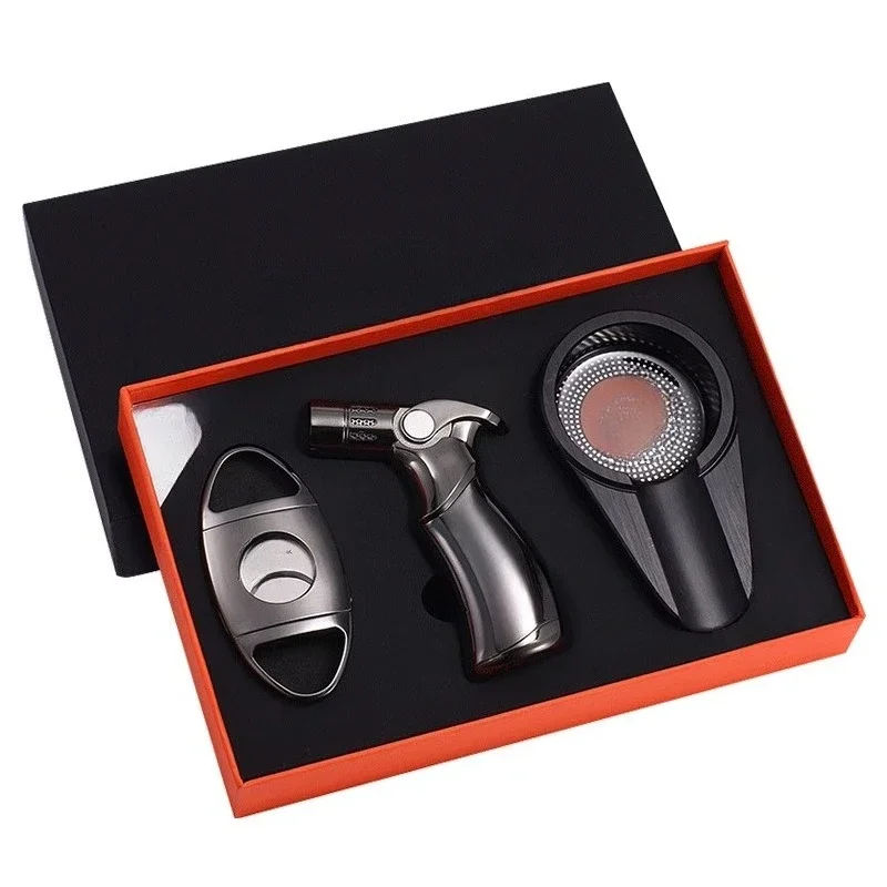 

Cigar Scissors Set Special Cigar Cutter Punch Spray Gun Lighter Tool Import