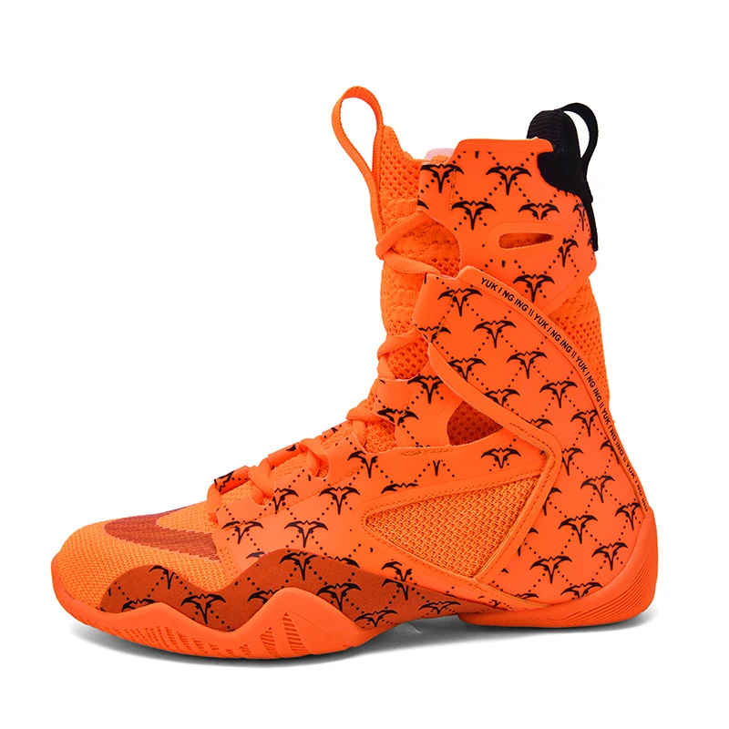 Classic Brand Comfortable High Top Wrestling Shoe Professional Boxing Fighting Boots Top Quality Wearable Indoor Fighting Shoe