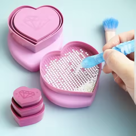 Large Capacity Plastic Storage Box for Beading Plates and Diamond Painting Accessories DIY Organizer Craft Supply Storage