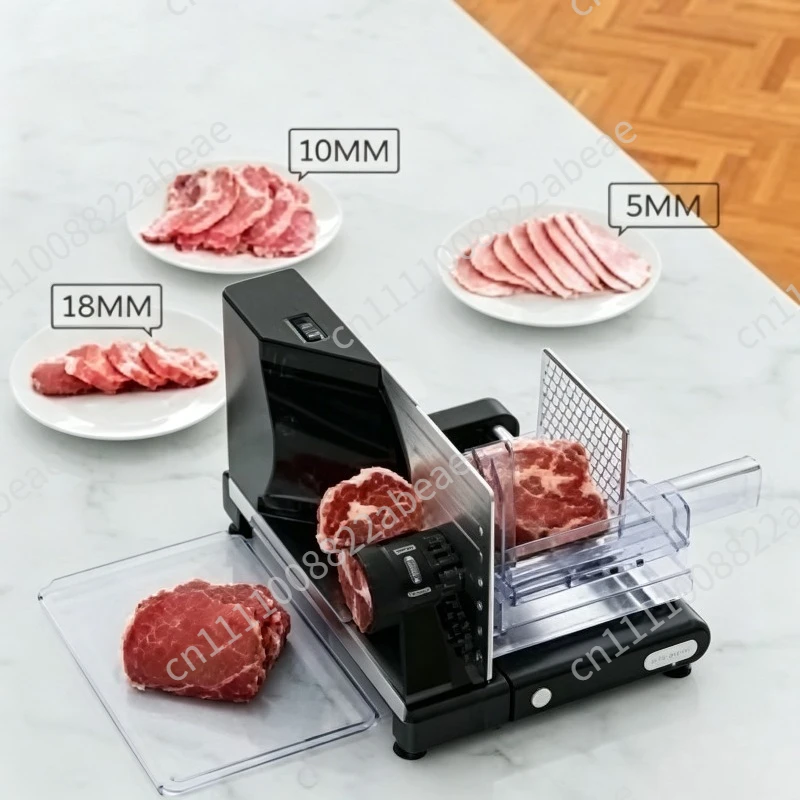 220V/110V Household Electric Slicer Silent Frozen Meat Stainless Steel Meat Slicer Commercial