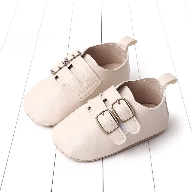 

Baby First Walkers - Soft-Sole Non-Slip Crib Shoes, Classic Solid Color for Boys & Girls