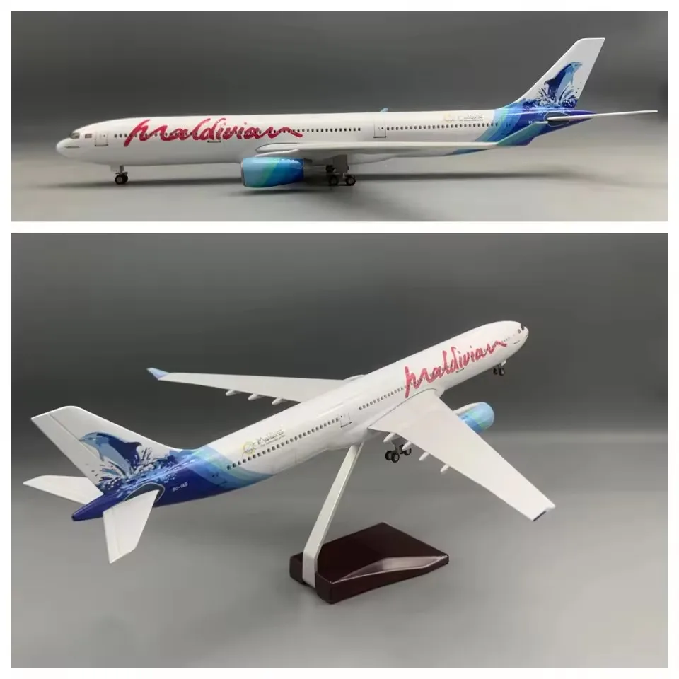 

New 47cm Maldives A330 Airplane Model Resin Diecast Model plane with Landing Gear Wheels For Collection Display or home decor