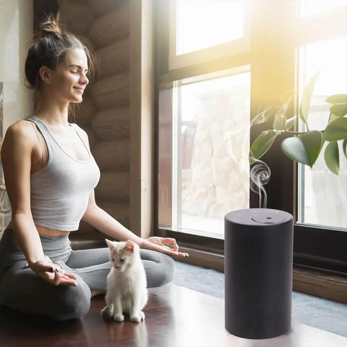 Portable Mini USB Smart Fragrance Purifier Home Car Diffuser Essential Oil Waterless Rechargeable Battery Outdoor Home