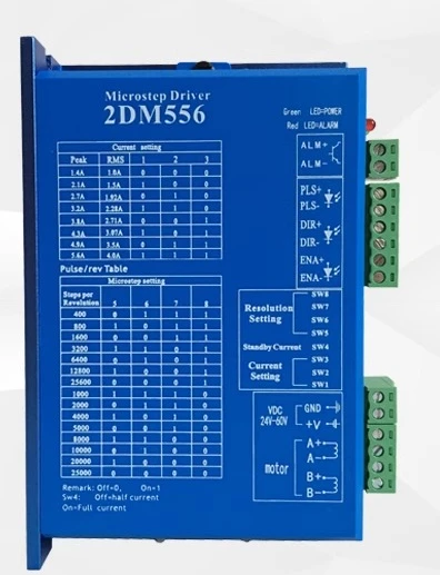 

Parts for 57 Stepper Motor Driver Two Phase 2DM556 DC 24-60V Laser Engraving Control Board Module