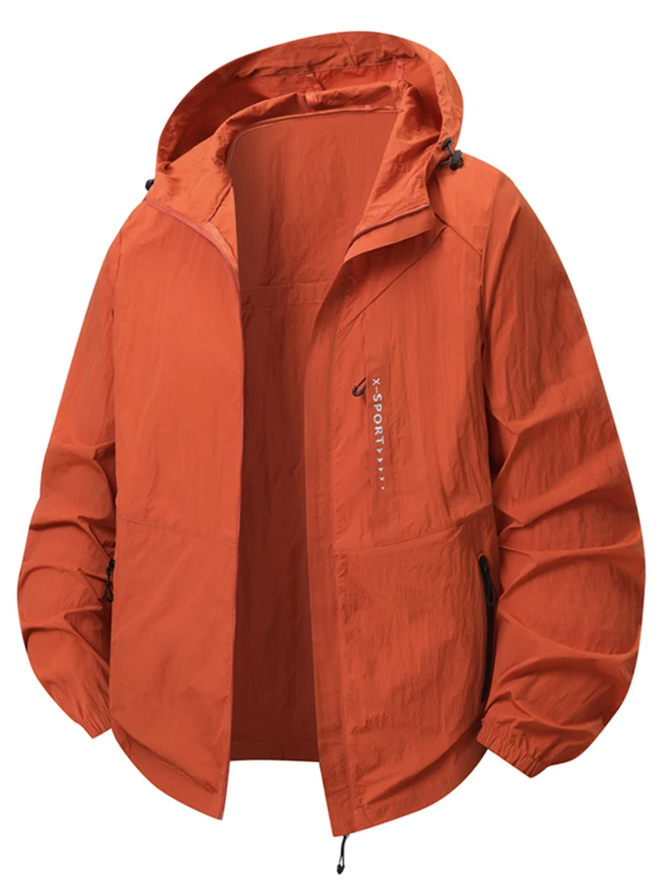 

Новая мужская летняя тонкая толстовка из ледяного шелка 2025 года, быстросохнущая, с защитой от УФ-излучения, повседневная, для пар, модная, в городском стиле, на молнии