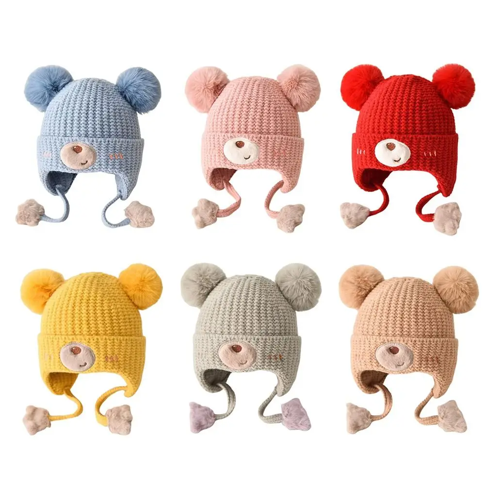 

Милый дизайн, детская шапка из теплого материала, ветрозащитная детская шерстяная шапка, хлопчатобумажная ткань, вязаная крючком стильная защитная шапка для ушей для мужчин и женщин