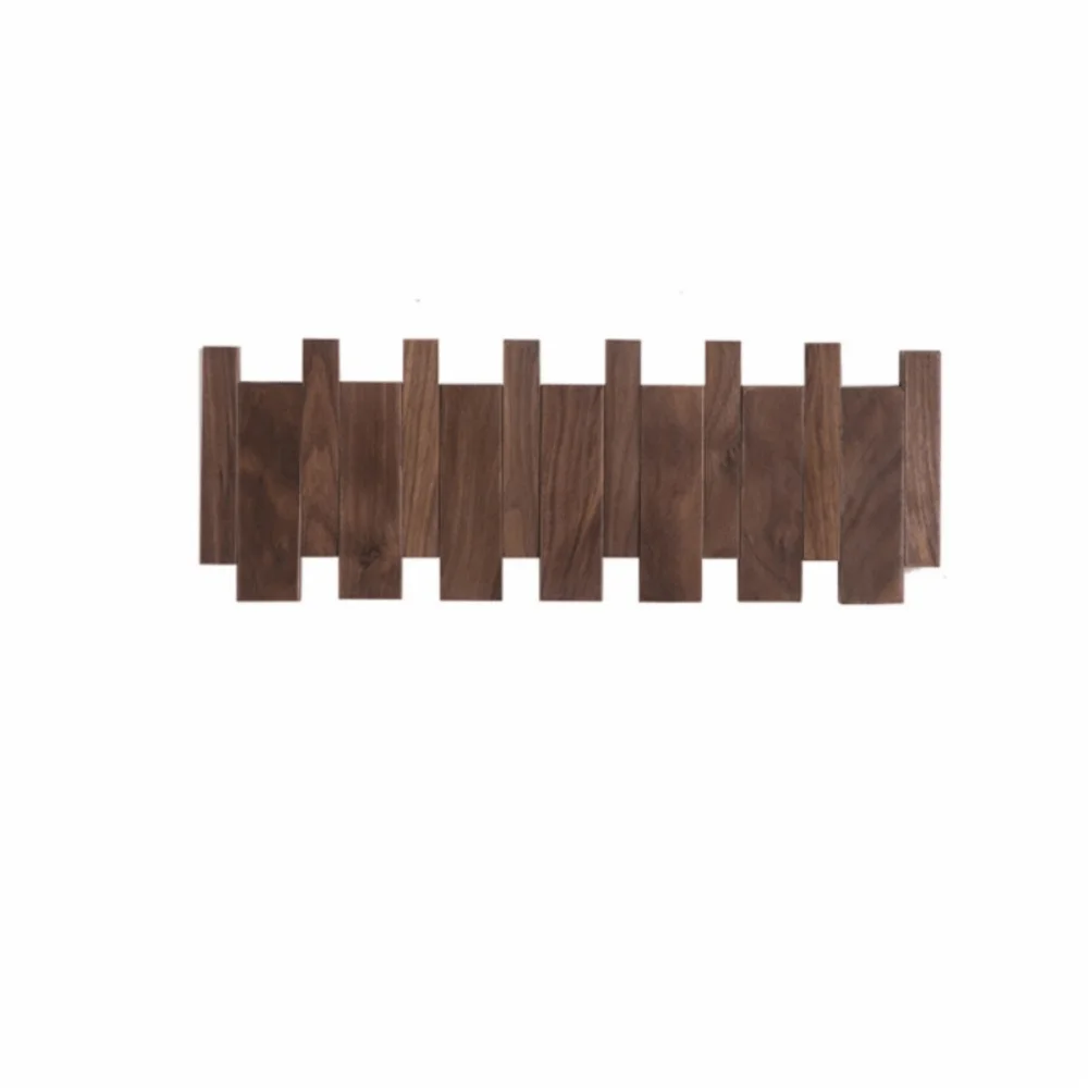 Creatieve wandgemonteerde houten kapstokken Pianosleutelvormig met 8 haken Hoedenorganisator Kunst Toegangsdeur Veranda Hangende haak Home Decor