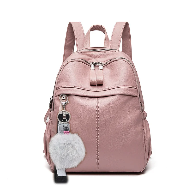 High Quality Leather Women Backpack Fashion School Bags For Teenager Girls Vintage Female Travel Single Shoulder Backpacks C1306