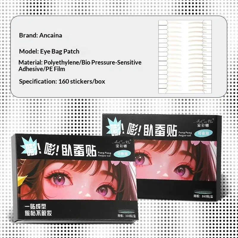 160 Pcs Under-Eye Fake Teardrop Patch Ultra Stay Beautiful Eyes Invisible Waterproof Eye Big Eyes Makeup Tools Beginner Friendl