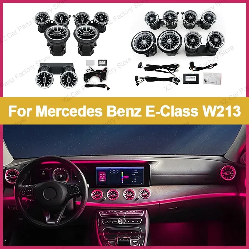 For Mercedes Benz E-Class W213 2016-2021 Led Turbine Nozzle Ambient Light Air Vent Lamp New Outlet Turbo Interior Air Vent