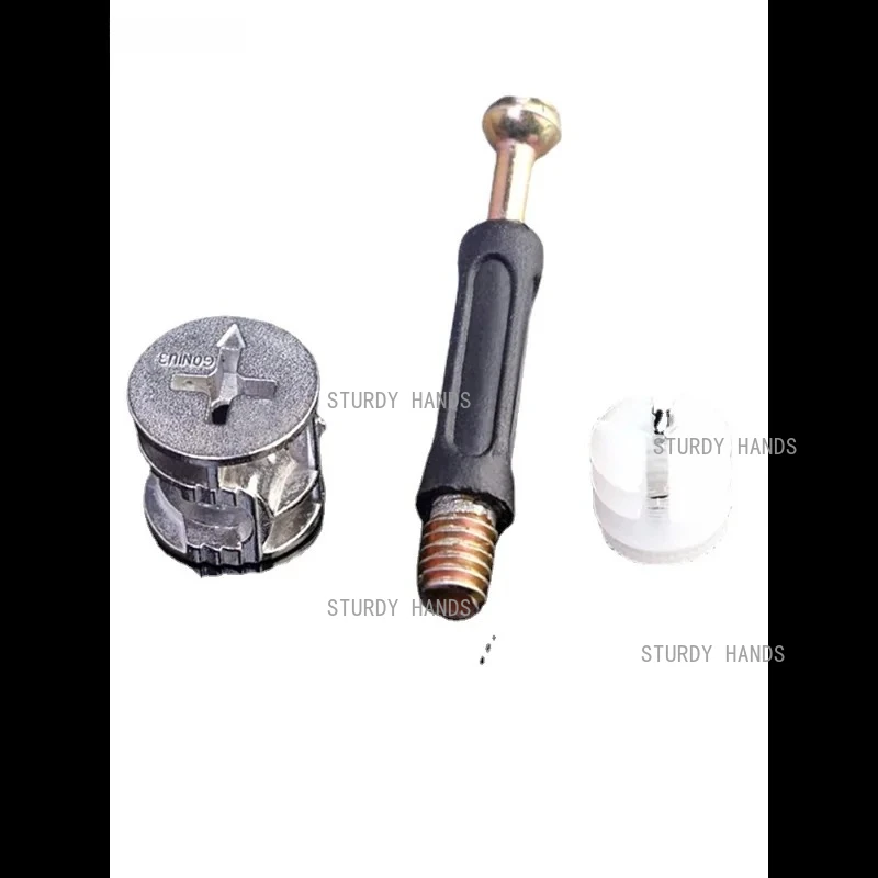 50 sets of eccentric wheel furniture three in one connectors locking plates wardrobe fasteners nuts and screws