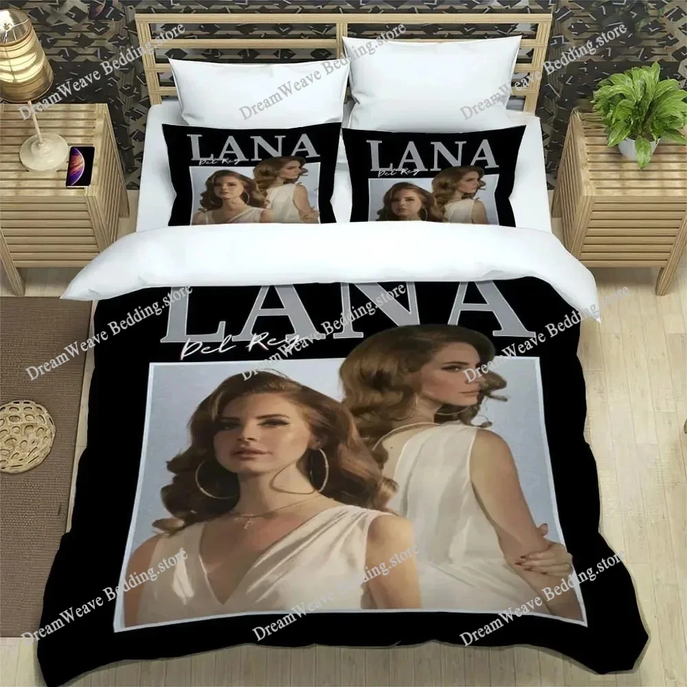 

3D Print Lana Del Rey Bedding Set Boys Girls Twin Queen King Size Duvet Cover Pillowcase Bed Boys Adult Home Textileextile