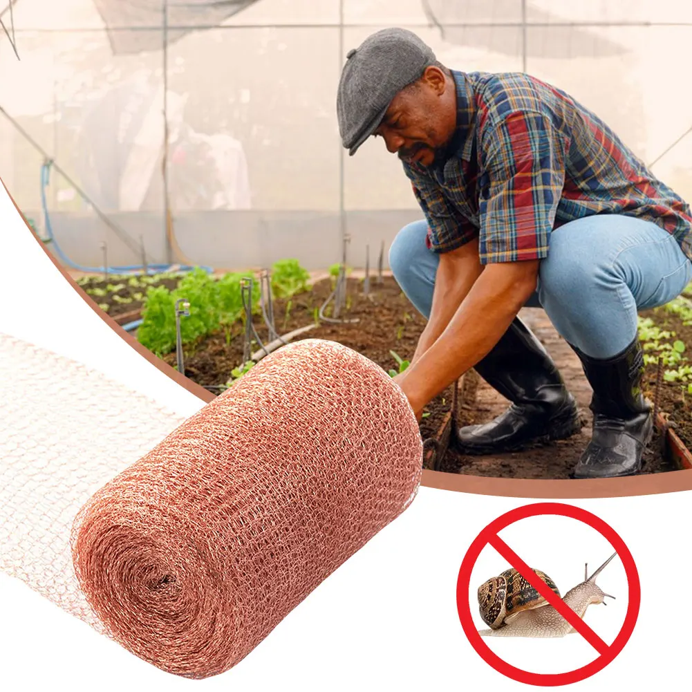 10m Copper Mesh Roll Pure Copper Wire Netting for Pest Control Snails Mice
