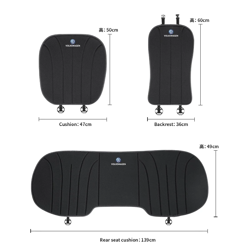 Volkswagen Car Seat Cushion Cover Breathable Soft Mats Accessories For VW GTI Polo Golf Passat Tiguan Arteon Jetta T-ROC ID.4 CC view 6