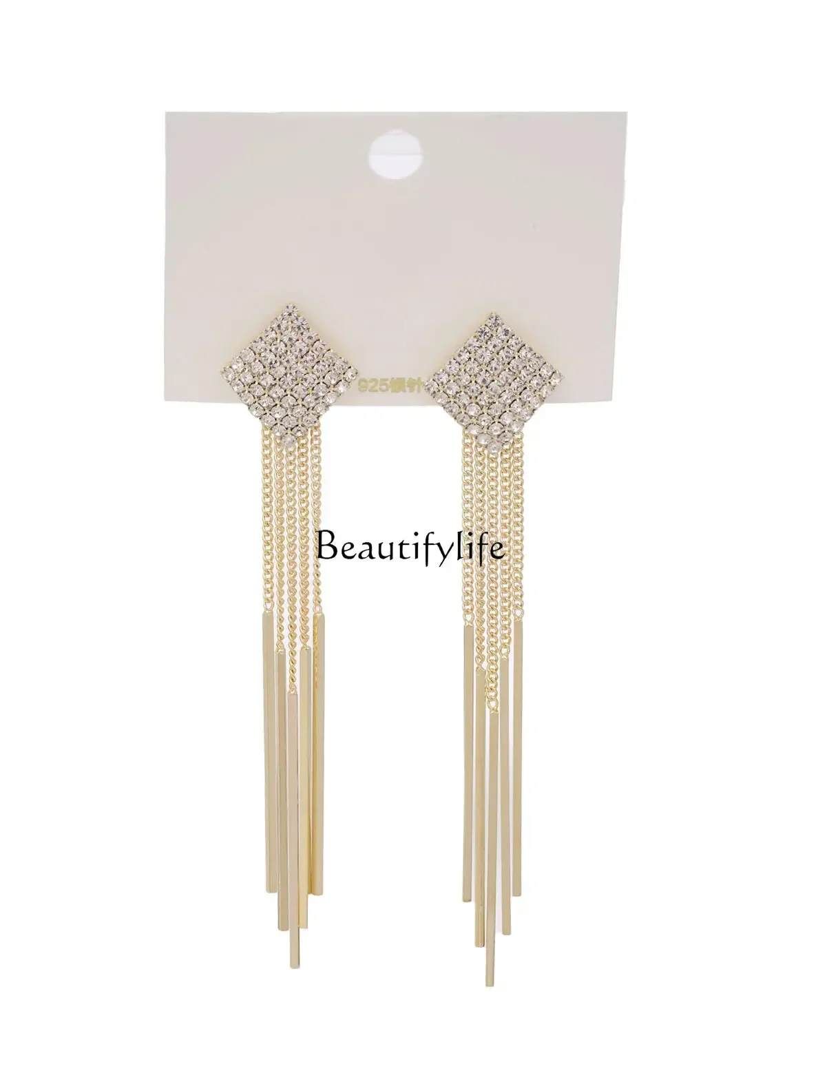 

Temperament long fringed earrings women's earrings 2024 new trend