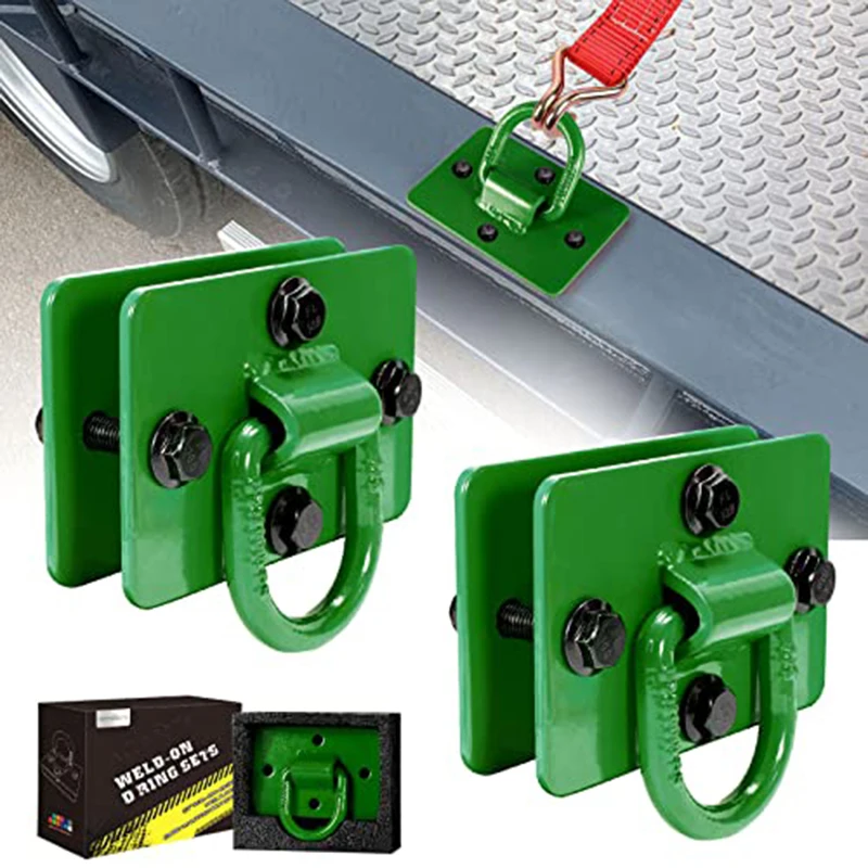 

D-образные кольца 1/2 дюйма для прицепов, крепежные кольца для прицепа, макс. 12 000 фунтов, болт из кованой стали, D-образное кольцо, анкерные точки крепления прицепа