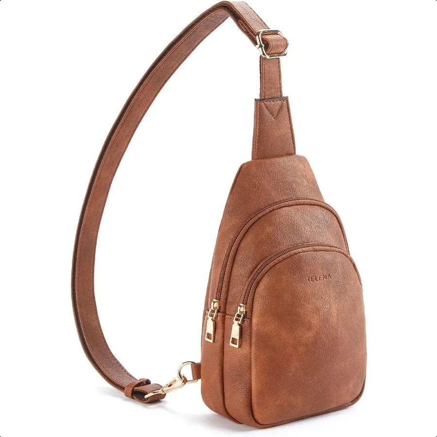

Small Sling Bag for Women Leather Crossbody Fanny Packs Chest Bag for Women