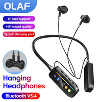 OLAF Wireless Neckband Headphones Bluetooth V5.4 Earphones With Power Display HiFi Sound Quality Sports Headset Magnetic Earbuds