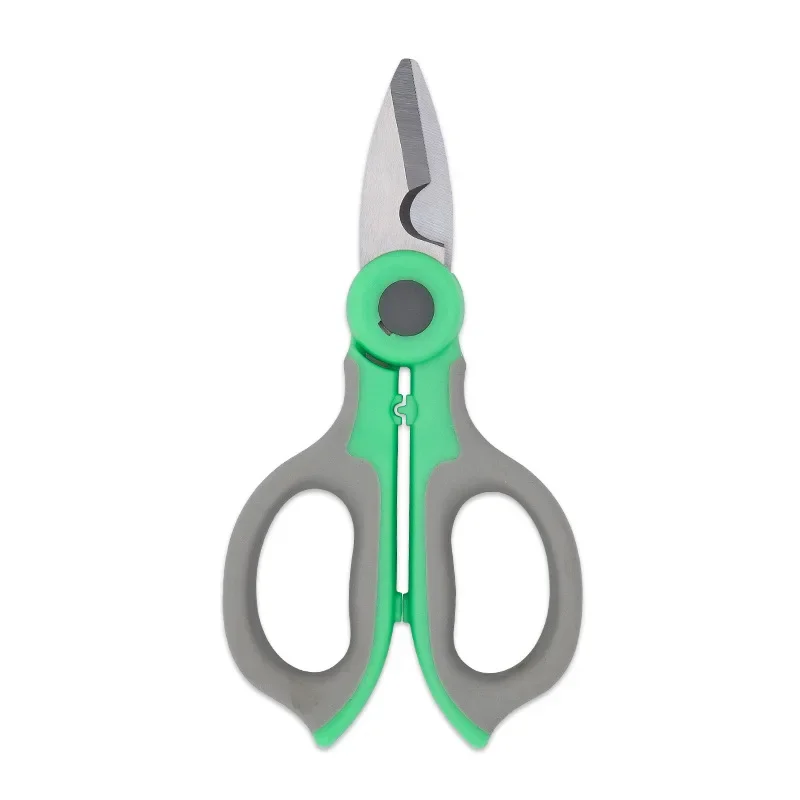 Swayboo-Aço Inoxidável Cabeça Reta Eletricista Scissor, PP TPR Handle, Fio De Ferro, Tesoura De Pesca, Linha Cabo Multitool