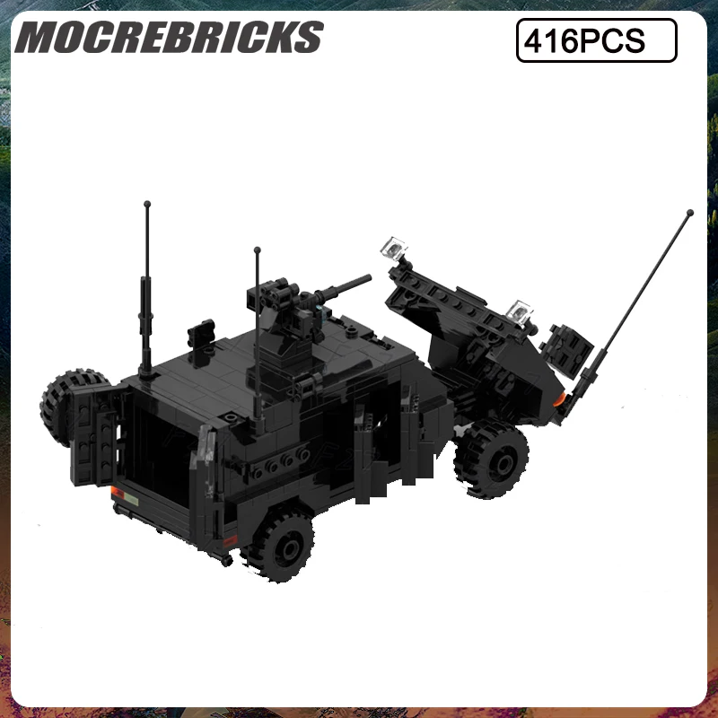 Military Series Vanguard Lightning Protection Armored Vehicle Assemble Building Block Model DIY Kit Children's Toys Xtmas Gifts