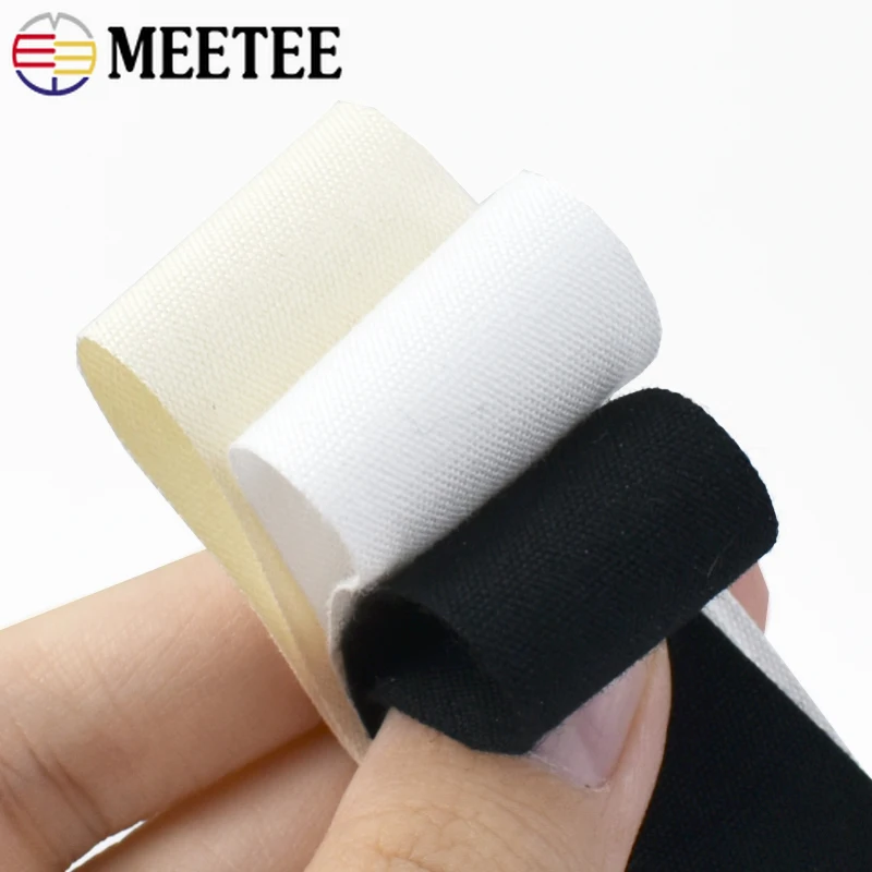 

1Pc(90M) 10/15/20/25/30/35mm Cotton Webbing Strap Garment Bias Binding Decorative Braid Belt Sling Ribbon DIY Sewing Accessories