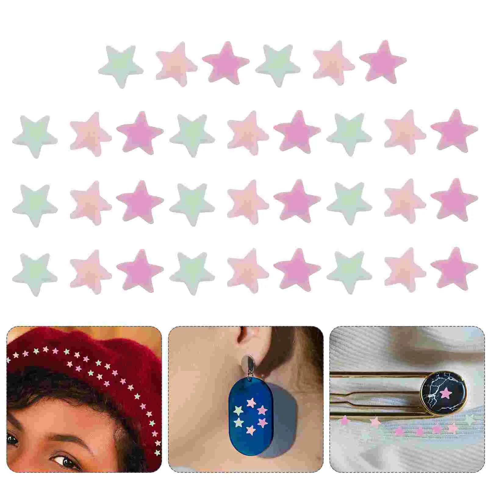 10 Pcs Pentagram Soft Clay Pink Bow Sprinkle All The Way Mini Strawberry Snowflake Cake Resin Nail Charms