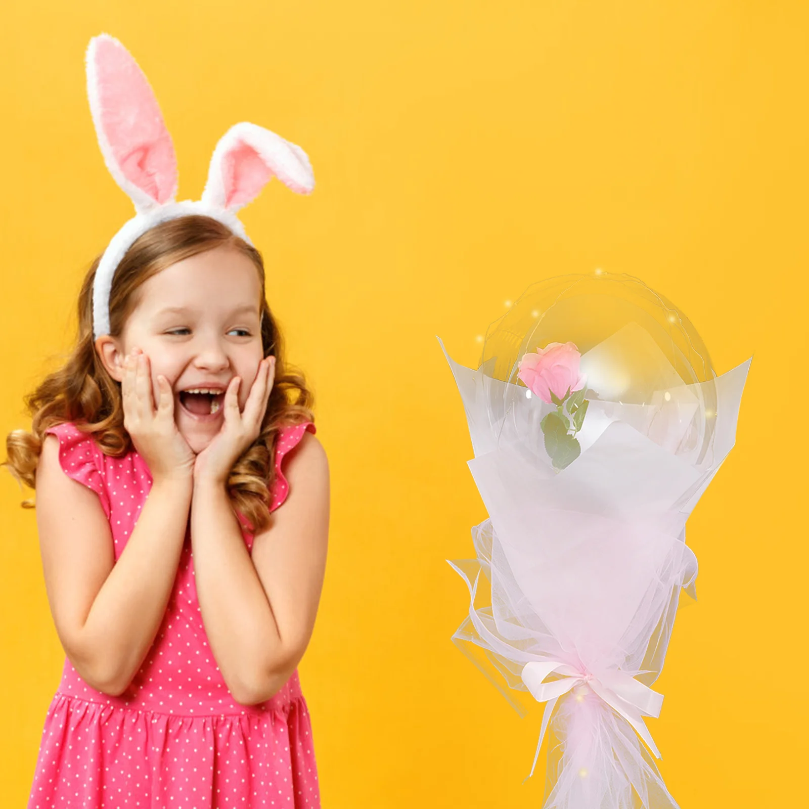 

3Pcs Luminous Clear Ball Rod Flash Balloon Party Decor for Birthday Wedding Valentine Light Up Balloon Bouquet