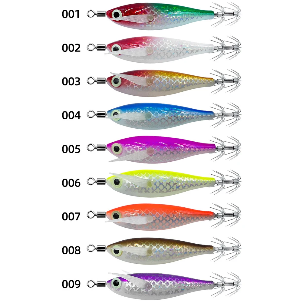 خطاف الحبار المضيء يتوهج في طُعم الحبار الداكن للصيد الليلي (أحمر وأخضر)