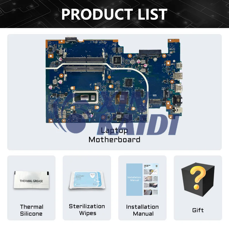 Papan Utama komputer Laptop ASUS VivoBook X705FN X705F N705FN M705F Motherboard i5 8265U i7 8565U GPU MX150 V2G Systemboard