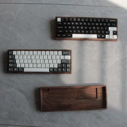 Beech/Walnut Wooden CNC Mechainical Keyboard GH60 Case Compatibal Wooting 60HE Rakka Poker3