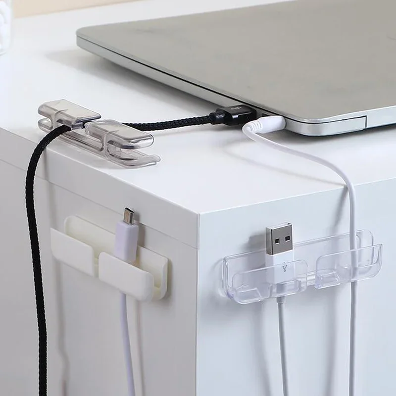 USB Cable Organizer Desk Set, Cable Winder, Desktop Management Clips, Suporte para Data Line, Headphone Wire Organizer, 3pcs