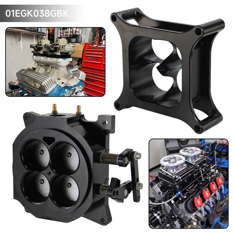 1000Cfm 4 برميل 1.75 بوصة الأساسية برميل 4150 شفة المكربن خنق الجسم + 2 "CNC تشكيله المكربن فاصل مربع ل تشيفي GM