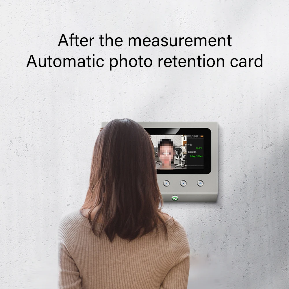 Customized  YSW-AT05 5 Inch Color Screen Pre-job Alcohol Tester Camera Temperature Detection 45000 Records Storage 1