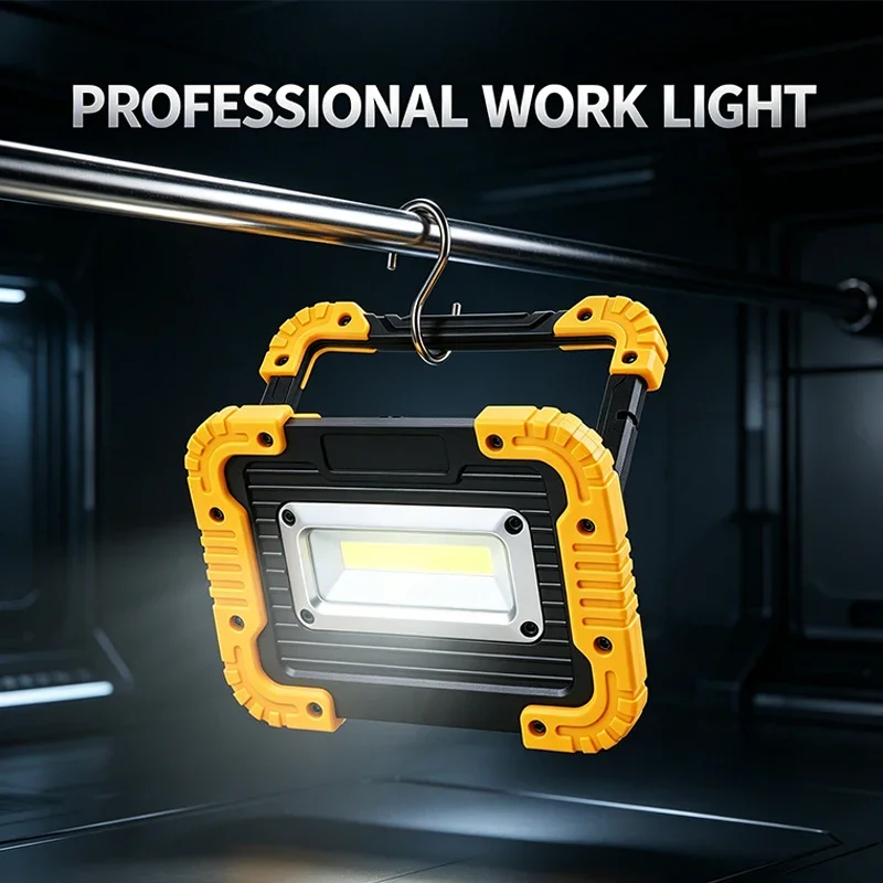 Mini portable camping light rechargeable outdoor bright flashlight emergency lighting maintenance work light floodlight