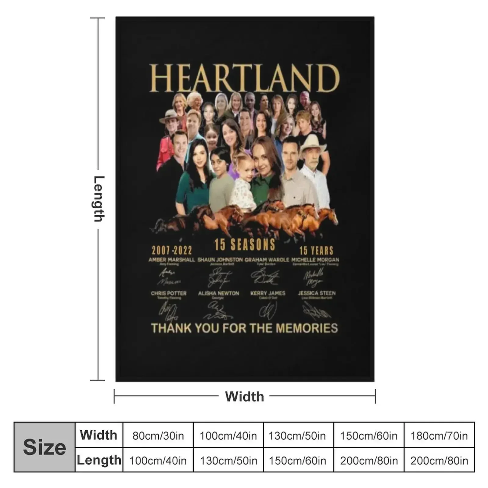 Heartland , Heartland 15 Years Throw Blanket Summer Furry Plaid Custom Flannel Fabric Camping Blankets