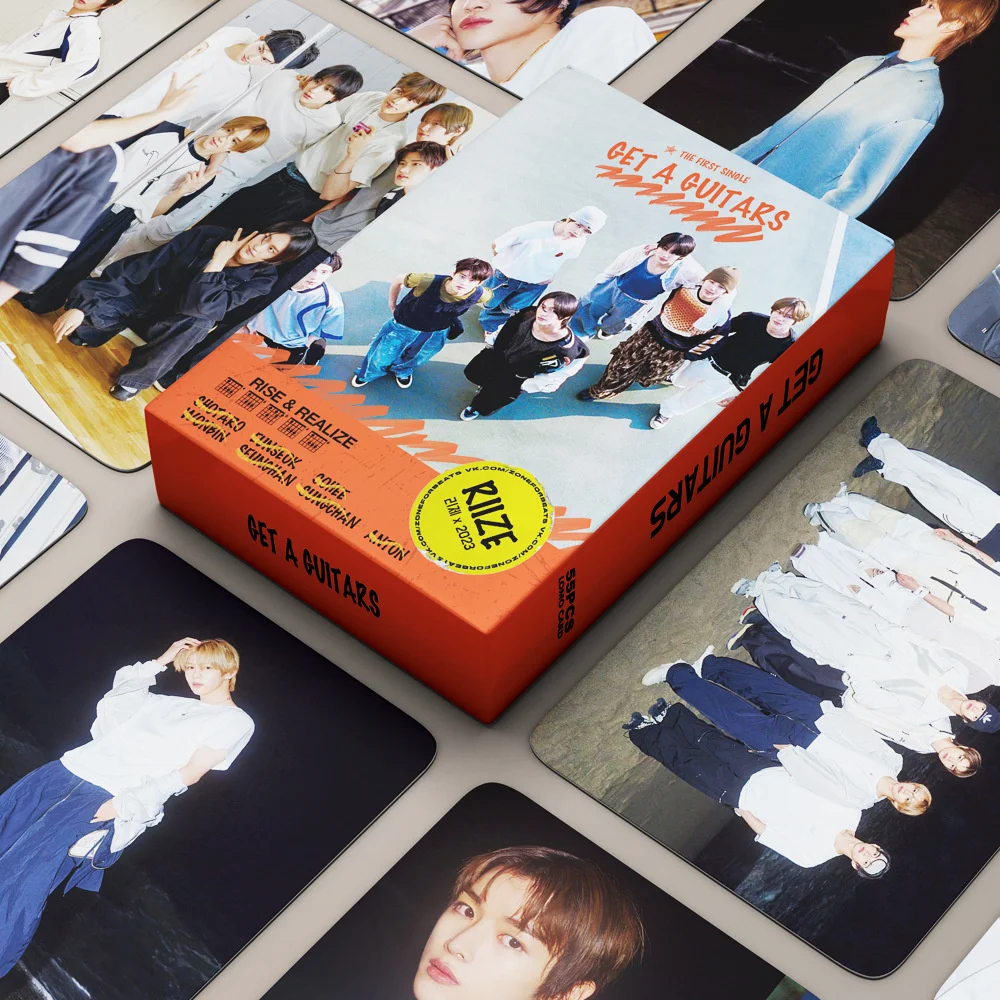 55pcs Kpop RIIZE Photocard Album Lomo GET A GUITARS Card SEUNGHAN SUNGCHAN WONBIN Postcard for Fans Collection