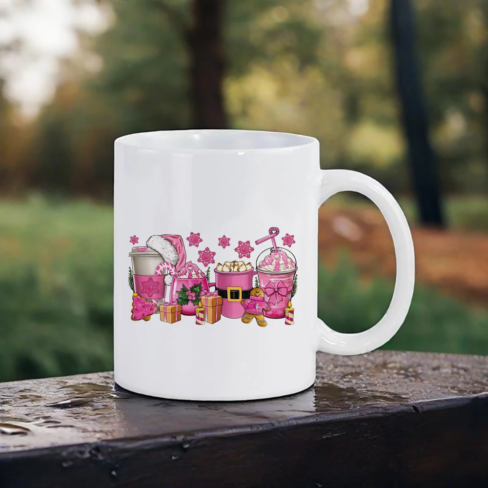 

Chrismas Tree Coffee Mug Seasonal Ceramic Mug with handle 330ml Cola Cup Holiday Gift Mugs Reindeer Water Cups for Grandpa Home