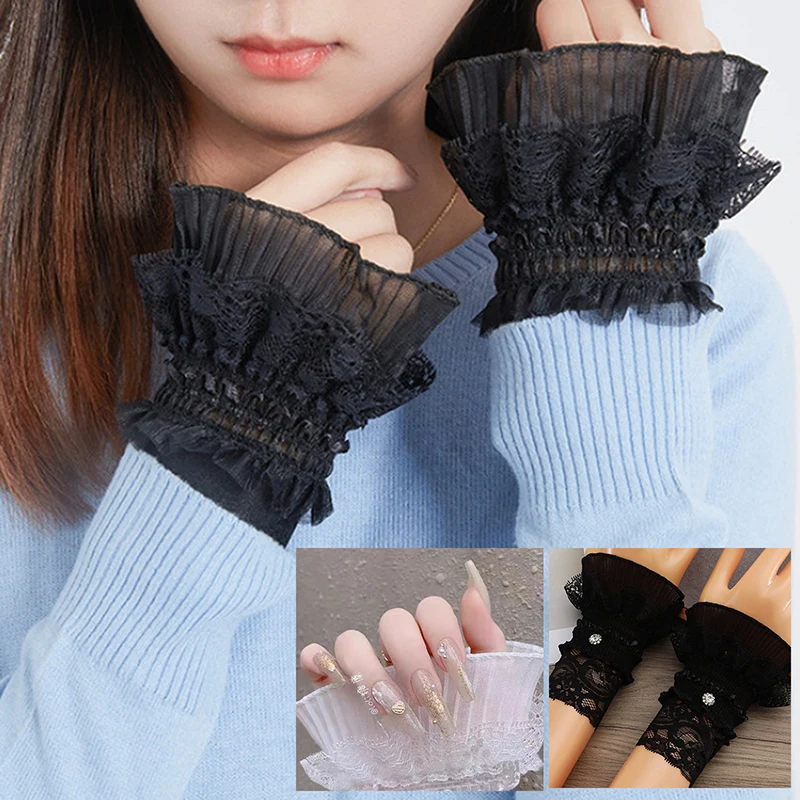 Décoration d'ongles, fausses manches avec perles et diamants, objet de manucure, accessoires de photographie, breloques d'exposition d'ongles, 1 pièce