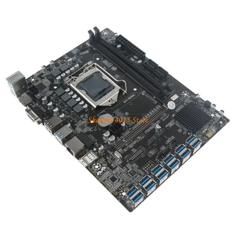K1AA Mineração B250C BTC CPU Placa-mãe PCI-E Slots DDR4 Memória para CPU LGA 1151